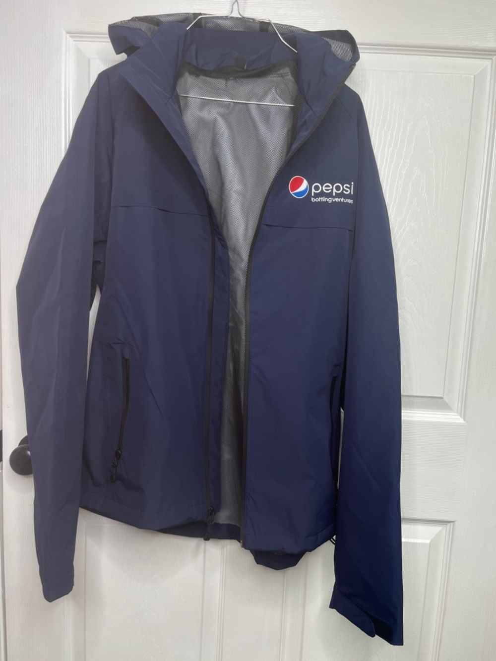 Pepsi Windbreaker Jacket With Removable Hood Size Large